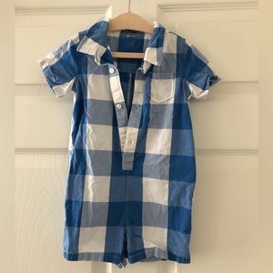 Infant dress flannel onesie. Size 9 months